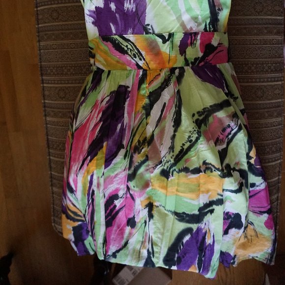 Mac & Jac Women's Dress Multicolored Floral Fit and Flare size L New - Picture 7 of 7